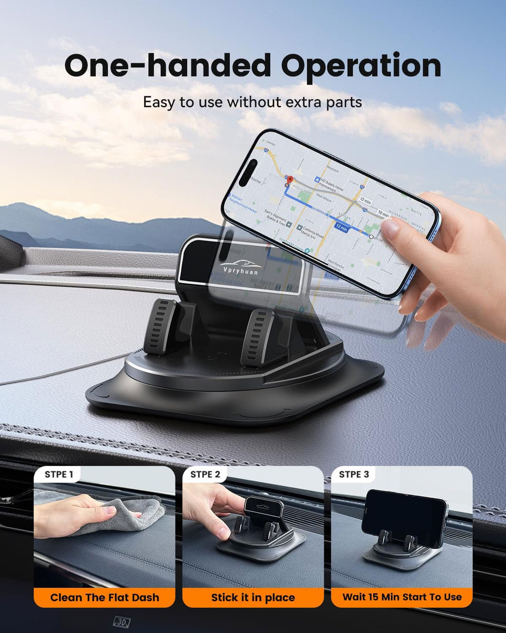 Mbajtëse Telefoni për Makinë 360°