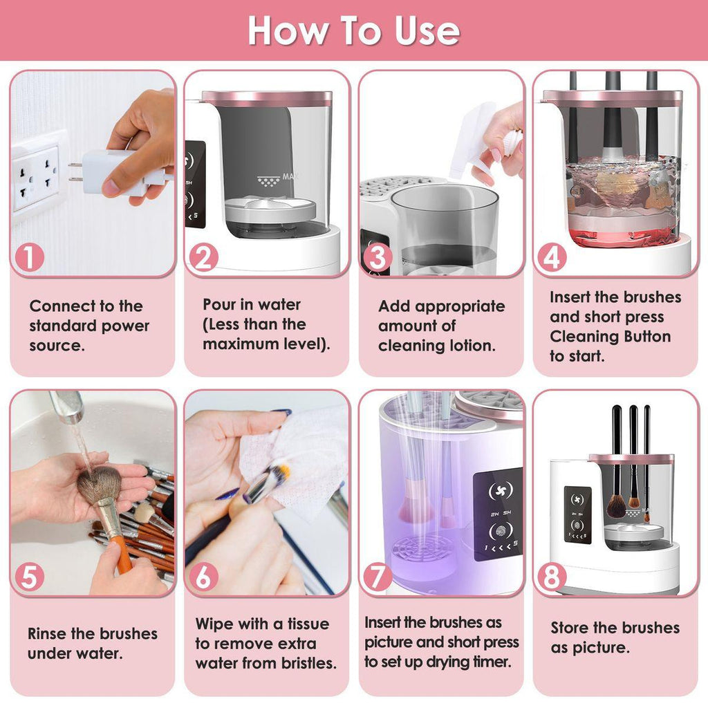 Pastrues Automatik për Brushat e Make-Up-it